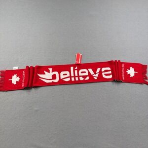 NEW Vancouver 2010 Olympic O/S Scarf Unisex Red White Believe Knit Gear Souvenir